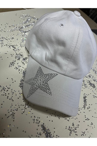 PIRILTISHOP yıldızlı ayarlanabilir yıkama kumaş şapka