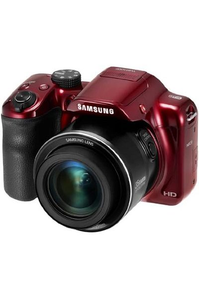 Samsung WB1100F Smart Digital Camera 16.2MP CCD with WiFi and NFC Technology, 35x Optical Zoom (Red)