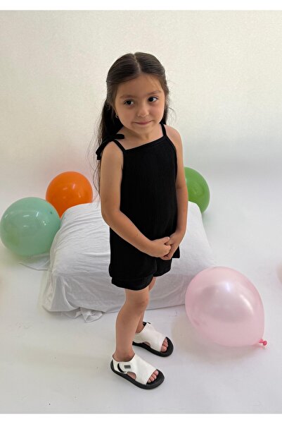 haha Strappy Crop for Girls - Shorts Set