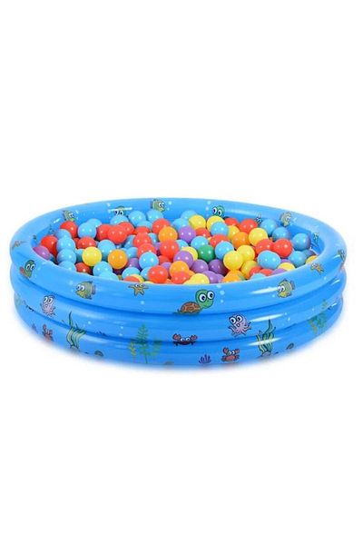 Toyska Inflatable pool with soft floor for kids, includes 50 colorful balls, 100x35 cm, blue, Toyska®