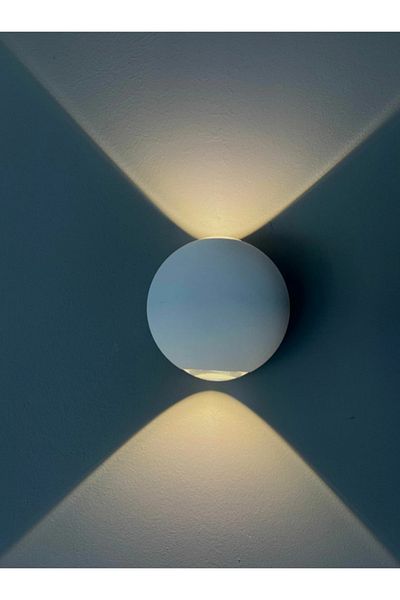 LUXXO LED Indoor/Outdoor Wall Light, Dust/Moisture Resistant, IP65, White 2, 2x3W