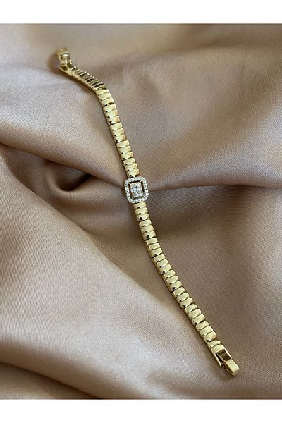 NFS BUTİK Xuping Bracelet-Zircon and Baguette Stone Design