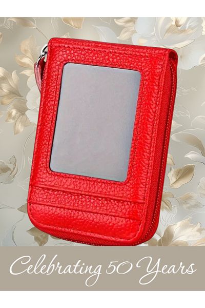 ORGANICYOU Yiwu Women's Credit Card Wallet with Id Window Multi-Card Case Wallet Rfid