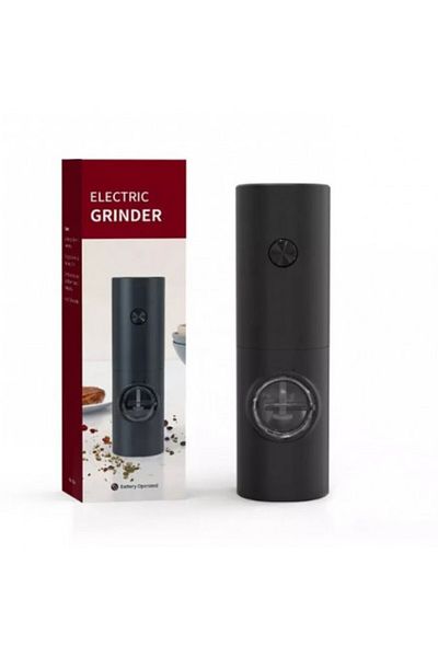 Blusmart Râșniță electrică pentru sare/piper, condimente, neagră, inducție gravitațională, indicator LED, reglabilă