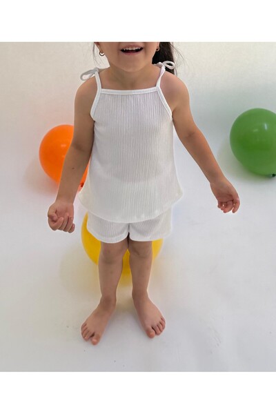 haha Strappy Crop for Girls - Shorts Set