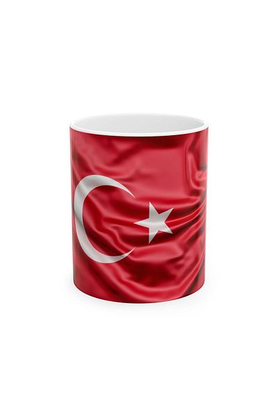 DUBLEMETRE Turkish Flag Patterned Printed Mug
