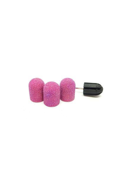global fashion Set of holder and 3 spare emery paper for electric file, 10*15mm, lilac, grit 100