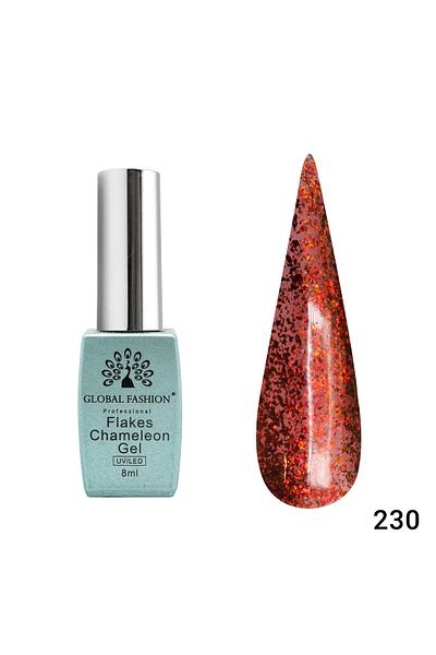 global fashion Oja semipermanenta Flakes Chameleon 8ml, 230