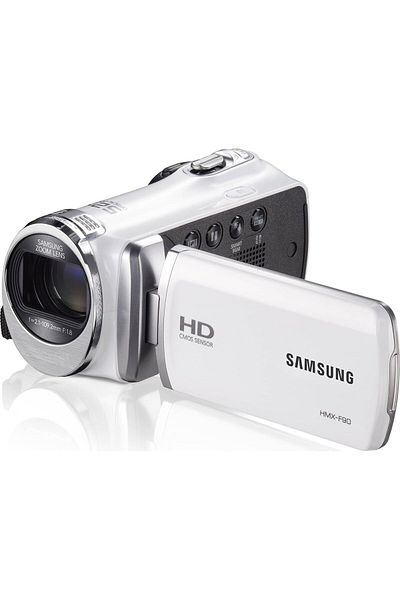Samsung HMX-F90W Camcorder Video Camera with 2.7-Inch LCD Screen (White)