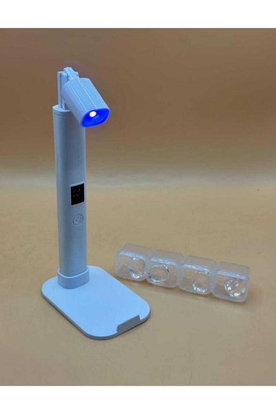 global fashion Nail lamp-flashlight on a stand + 4pcs silicone stamps, 1W Uv/Led lamp