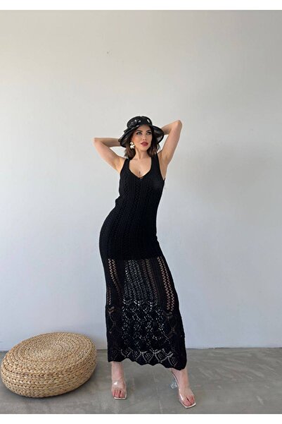 Welsoft Καλοκαιρινό πλεκτό φόρεμα παραλίας