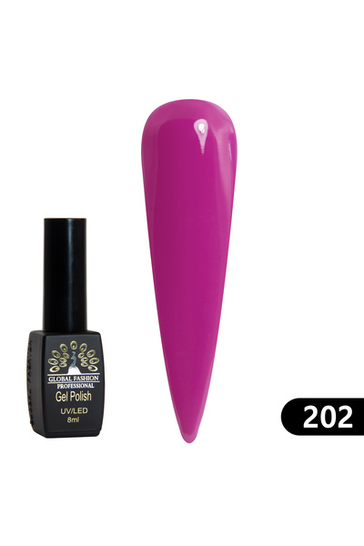 global fashion Oja semipermanenta BLACK ELITE, Global Fashion 8 ml, 202