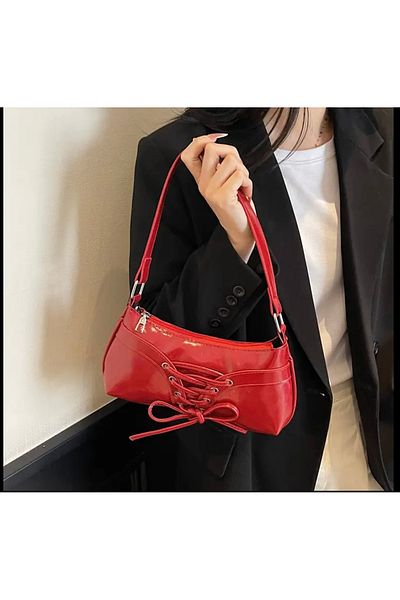 MirazTasarim Y2K Women's Leather Y2K Trend Red Bag2