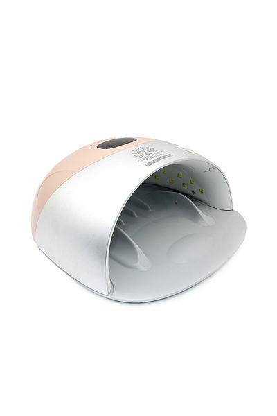 global fashion Professional LED/UV G8 nail lamp for manicure, 48W, digital display, timer, peach color