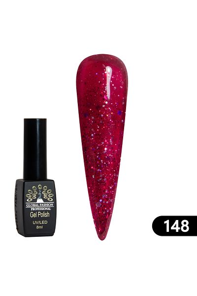 global fashion Oja semipermanenta BLACK ELITE, Global Fashion 8 ml, 148
