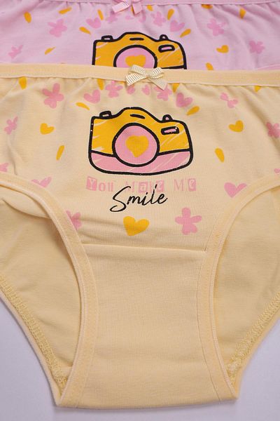 Niket Life Girl's Set of 6 Lycra Patterned Printed Panties