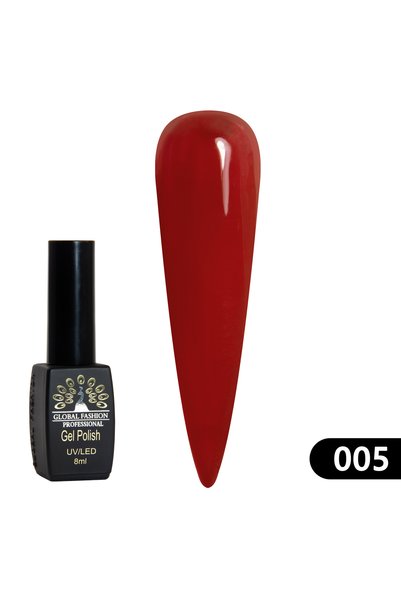 global fashion Ημιμόνιμο βερνίκι νυχιών Black Elite, Global Fashion 8 ml, 005