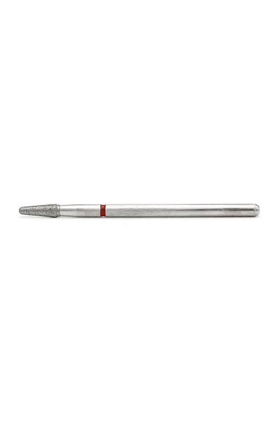 global fashion Diamond cuticle cutter tip, rounded cone, red belt, 855/025R