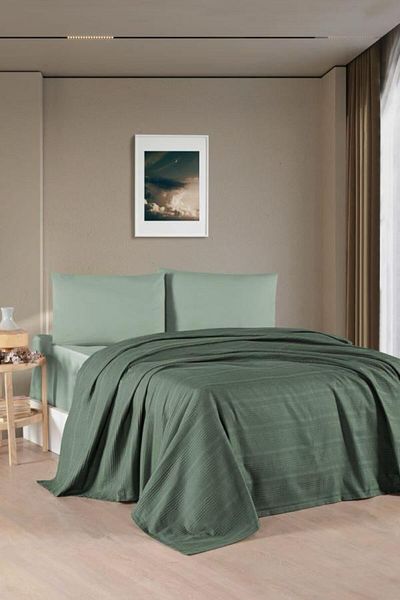 Bikaya Home Crystal Single 100% Cotton Pique Set - 3 Pieces