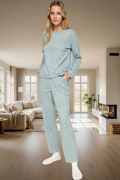 PayBuy Women's Star Patterned Cotton Pajama Set Comfortable Home Wear Set Distinctive Material Carefully Selected