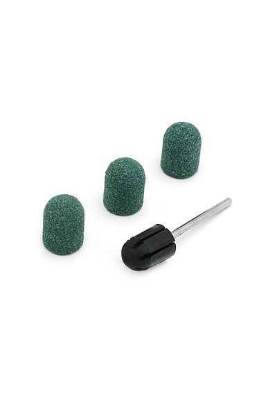 global fashion Set of holder and 3 spare emery boards for nail file, 10*15mm, green, grit 80
