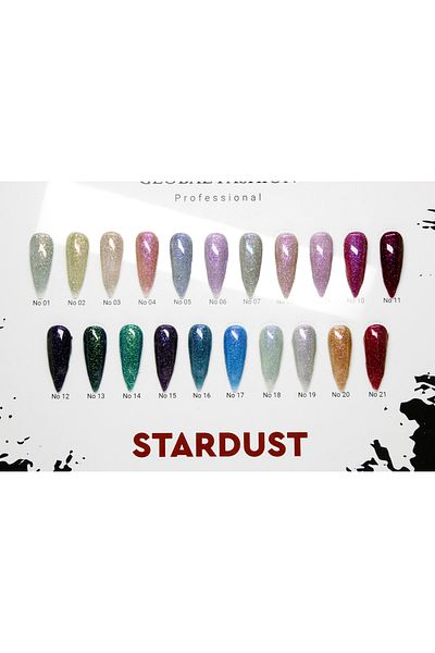 global fashion Oja semipermanenta Stardust, reflectorizant, Global Fashion 8ml, 22