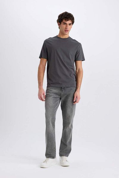 DeFacto New Season 100% Cotton New Regular Fit Crew Neck Basic Plain Short Sleeve T-Shirt