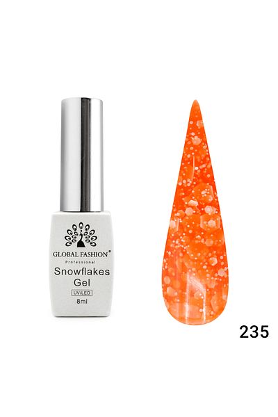 global fashion Oja semipermanenta Snowflakes 8ml, 235