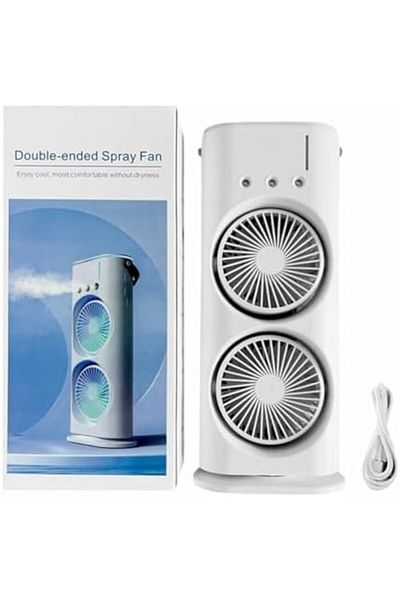 Shopi LYEAA USB Rechargeable Spray Fan - Double-Ended, Portable Humidifier Fan, 3 Settings
