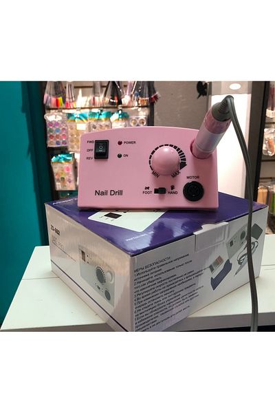 global fashion Electric file for manicure and pedicure 45000 rotations 65W, ZS-602, pink color