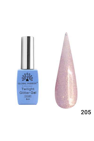 global fashion Oja semipermanenta Twilight Glitter 8ml, 205