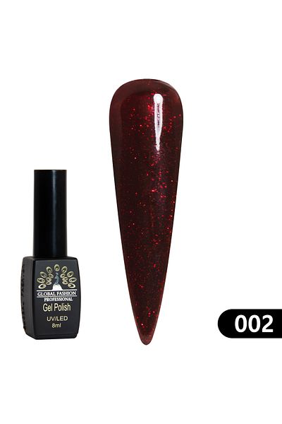 global fashion Oja semipermanenta BLACK ELITE, Global Fashion 8 ml, 002