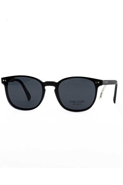 Toms Teddy Tt067 C101M 48Ekt Unisex Polarized Clip-On Blue Light Protection Screen Glasses (Matte Black)