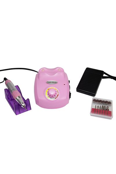 global fashion Electric file for manicure and pedicure 45000 rotations 65W, ZS-603, pink color