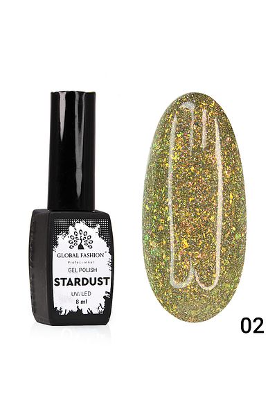 global fashion Oja semipermanenta Stardust, reflectorizant, Global Fashion 8ml, 02