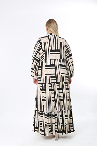 XL Modam Women's Lycra Patterned Plus Size Dress