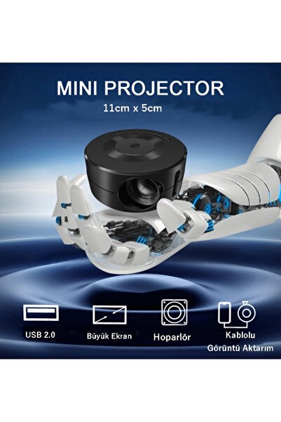 gaman Full HD Mini Projektör - Usb Kablo ile Çalışan Mini Projeksiyon Cihazı