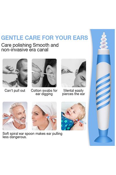 OEM 17-piece set, device and 16 silicone heads for cleaning ears Pnyxeass, multicolor