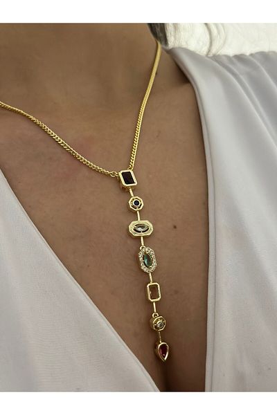 MyladyAccessoriess 7 Element Color Necklace (Steel)