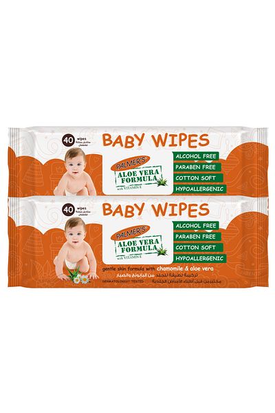 Palmers PALMER'S BABY WIPES 40'S TWIN VALUE PACK 15% OFF