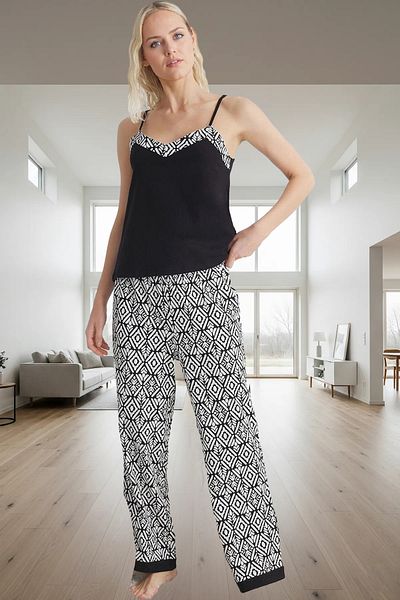 PayBuy Women's Cotton Ethnic Pattern Pajamas Set Comfortable Home Wear Perfect Fit Elegant Design