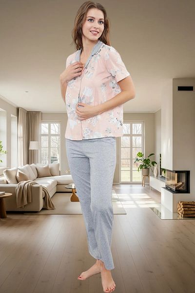 PayBuy Women's Floral Cotton Knitted Pajamas Set Comfortable Home Wear Set Stylish Appearance for Daily Use