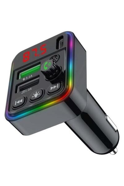 Midcom C-617 Bluetooth Görüşme Ve Müzik Dinleme Ekranlı Rgb Fm Transmitter Pd...