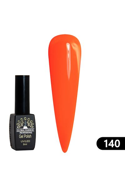 global fashion Oja semipermanenta BLACK ELITE, Global Fashion 8 ml, 140
