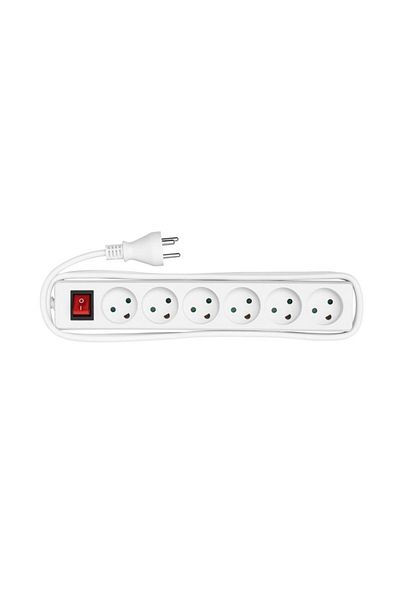 Inna marka MicroConnect 6-way Danish Socket Power Strip 3m