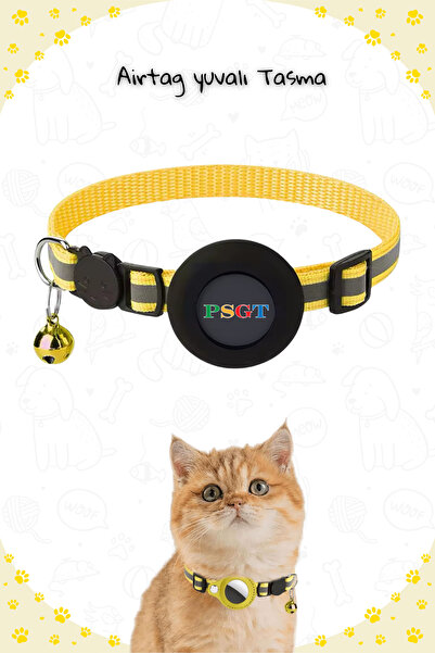 PSGT Anti Kayıp Bulucu İzci Koruyucu Ayarlanabilir Kedi Etiketi Yaka İle Airt...