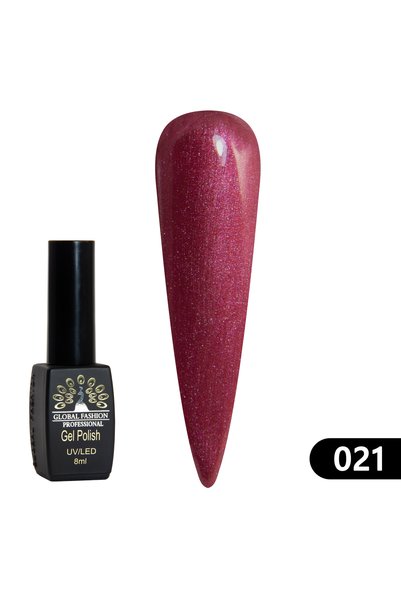global fashion Ημιμόνιμο βερνίκι νυχιών Black Elite, Global Fashion 8 ml, 021