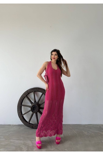 Welsoft Καλοκαιρινό πλεκτό φόρεμα παραλίας