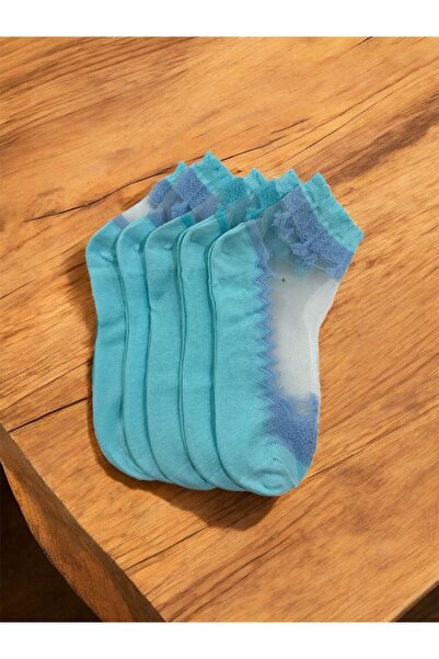 BYNDRSOCKS 5 чифта дамски дантелени памучни чорапи