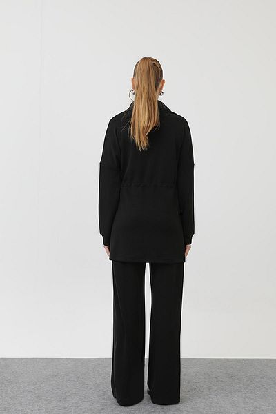 Loreen Women's Waist Elastic Detailed Collar Zippered Suit - 20608Tkm